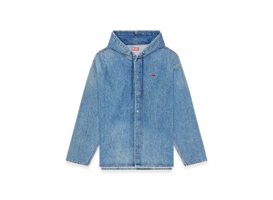 Diesel D-Dewny-Hood Hybrid Shirt In Fix Denim "Blue"