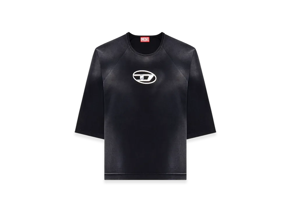 ディーゼル T クロクスト フェード Tシャツ パフィー オーバル D "ブラック"