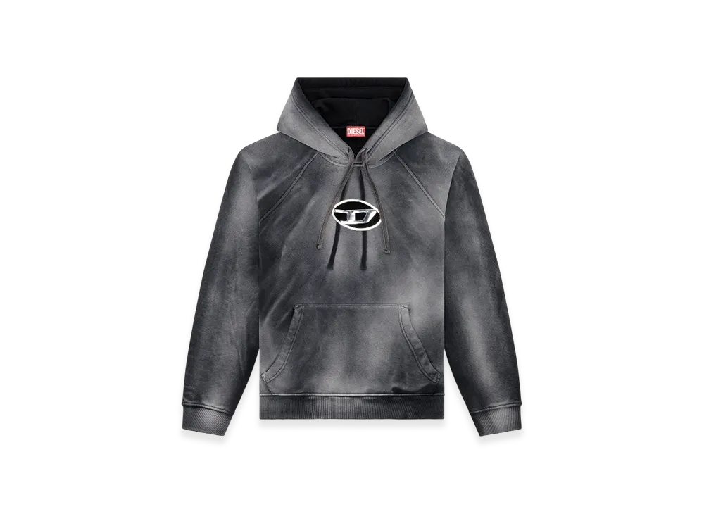 Diesel S-Roxt-Hood Hoodie In Solarised Jersey "Black"