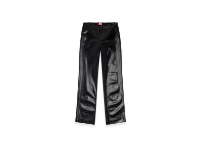 Diesel P-Stanley Pinstripe Pants With Coated Front "Black"
