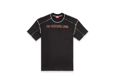 Diesel T-Craor T-Shirt With Inside-Out Effect "Black"