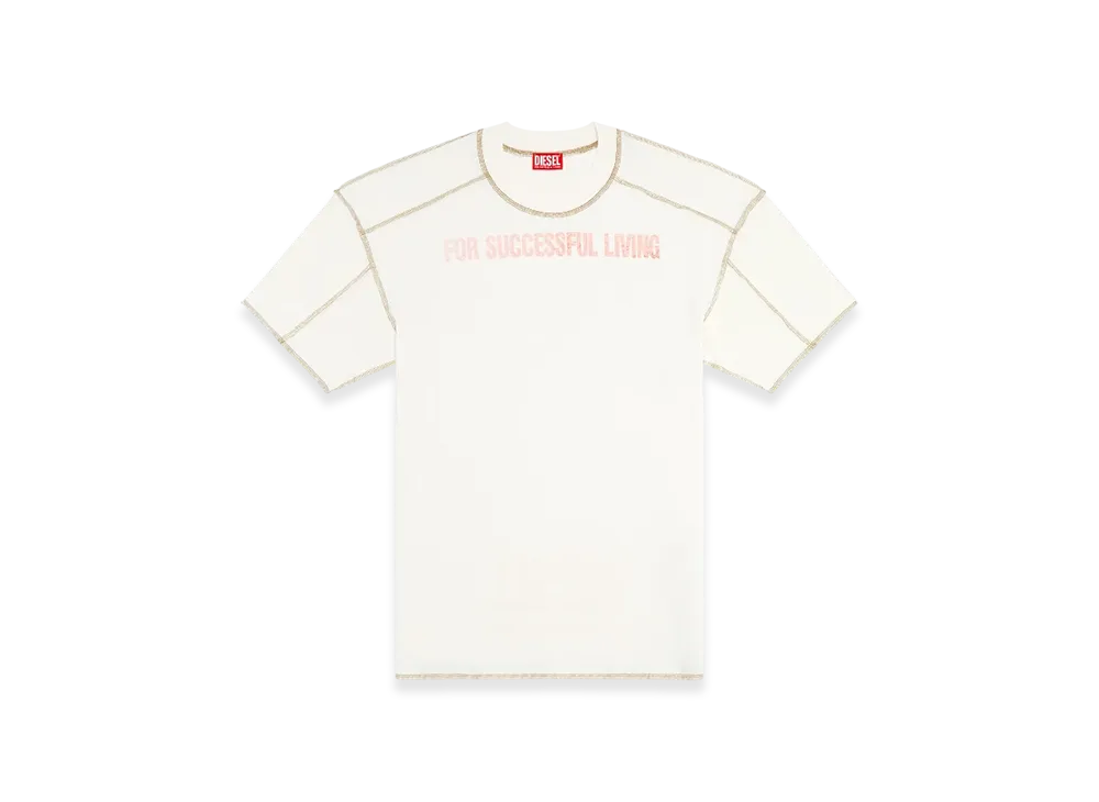 Diesel T-Craor T-Shirt With Inside-Out Effect "White"