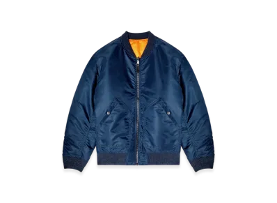 Diesel J-Held Bomber In Padded Nylon With Oval D "Blue"