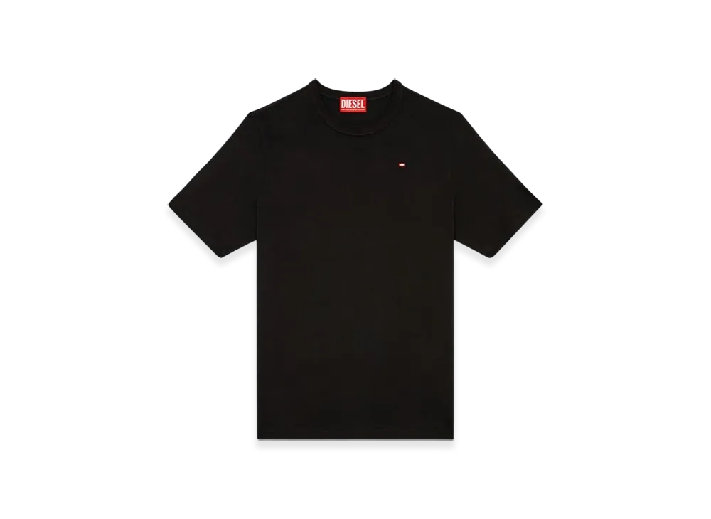 Diesel T-Adjust-Microdiv T-Shirt With Micro-Embroidered Logo "Black"
