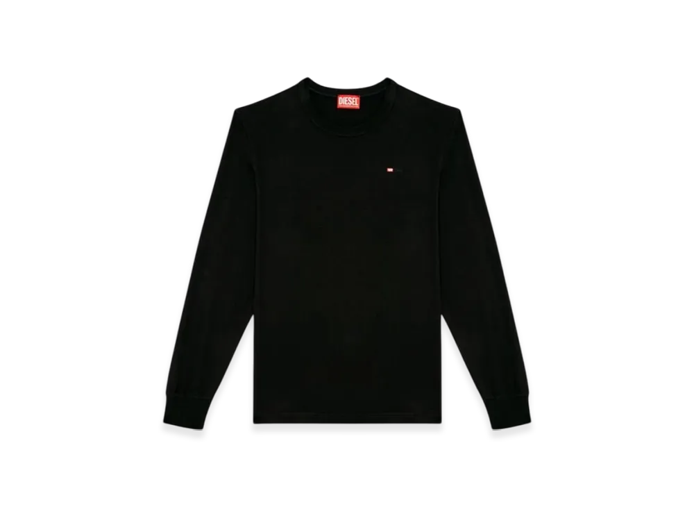 Diesel T-Adjust-LS-Microdiv Long-Sleeve T-Shirt With Micro Logo "Black"