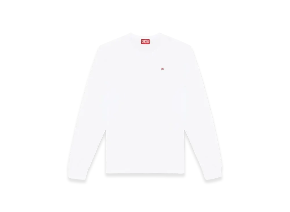 Diesel T-Adjust-LS-Microdiv Long-Sleeve T-Shirt With Micro Logo "White"