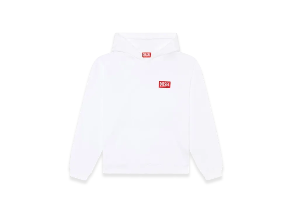 Diesel S-Boxt-Hood-Lab Hoodie With Diesel Label "White"