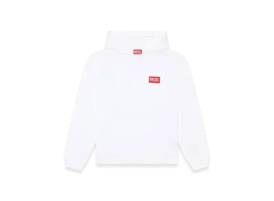 Diesel S-Boxt-Hood-Lab Hoodie With Diesel Label "White"