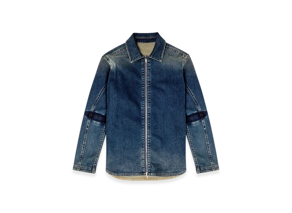 Diesel D-Simply-Re Zipped Shirt In Rehab Denim "Dark Blue"