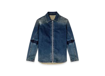 Diesel D-Simply-Re Zipped Shirt In Rehab Denim "Dark Blue"