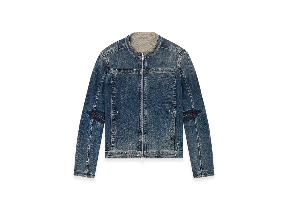 Diesel D-Glory-Re Moto Jacket In Rehab Denim "Dark Blue"