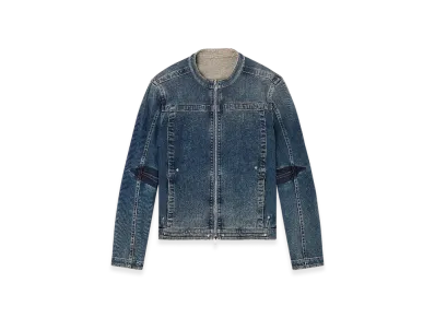 Diesel D-Glory-Re Moto Jacket In Rehab Denim "Dark Blue"