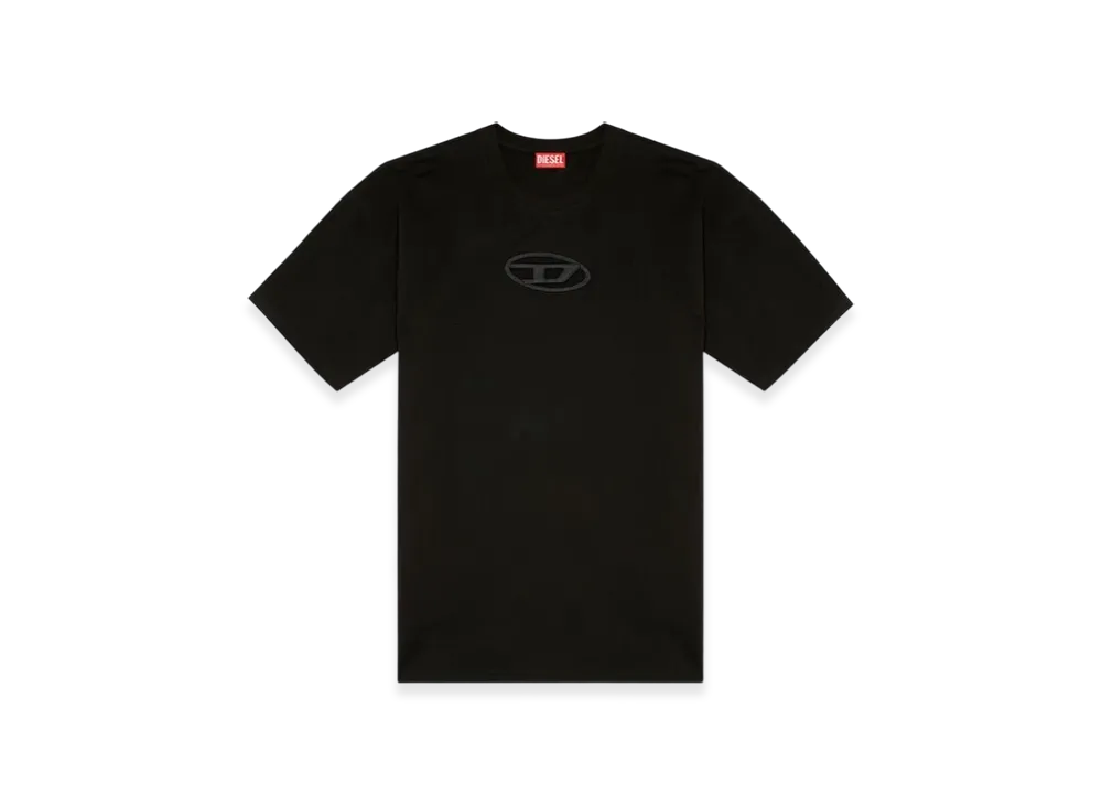 Diesel T-Boxt-Od T-Shirt With Embroidered Oval D "Black"
