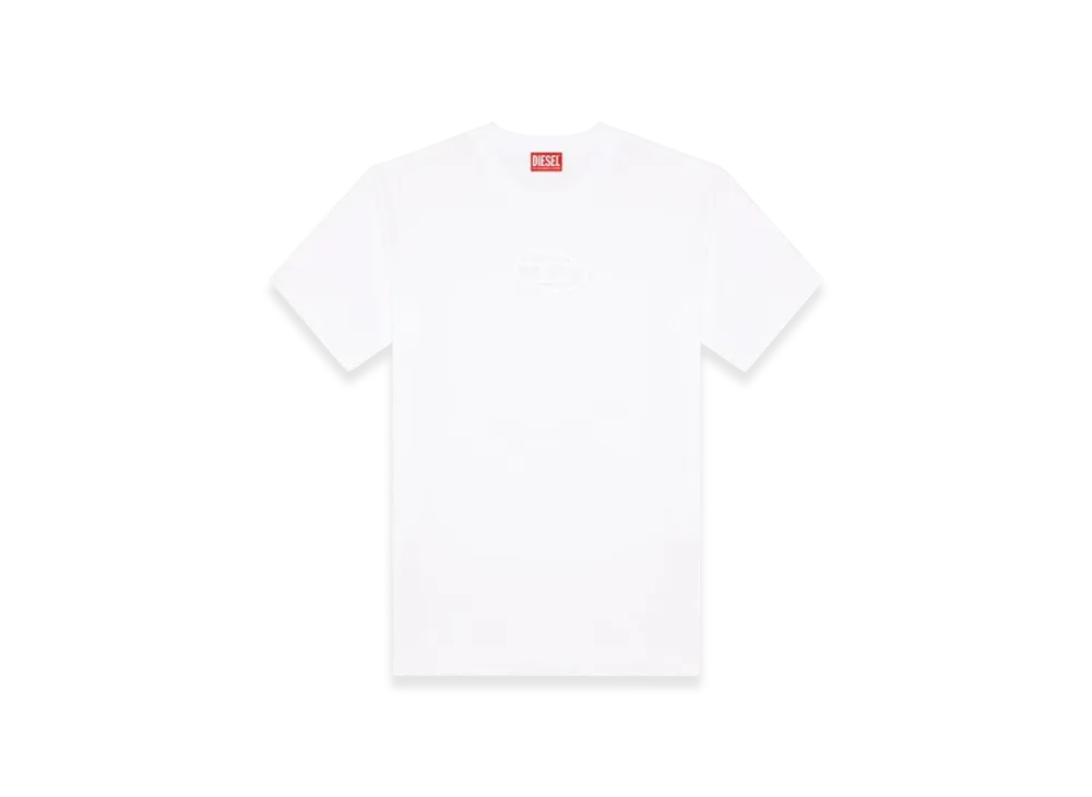 Diesel T-Boxt-Od T-Shirt With Embroidered Oval D "White"