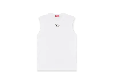 Diesel T-Bisco-Od Tank Top With Metallic Oval D "White"