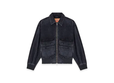 Diesel D-Kurz Jacket In Batavia-Weave Denim "Black"