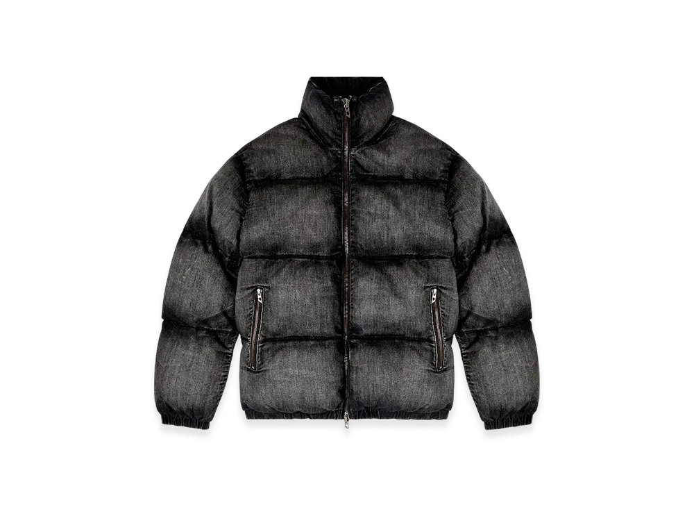 Diesel W-Mons-A Faded Denim Puffer Jacket "Black"