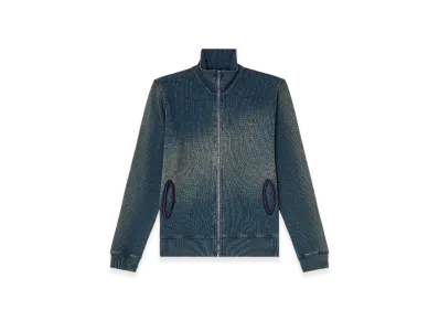 Diesel S-Wafy-Zip Waffle And Jersey Zip-Up Sweatshirt "Dark Blue"