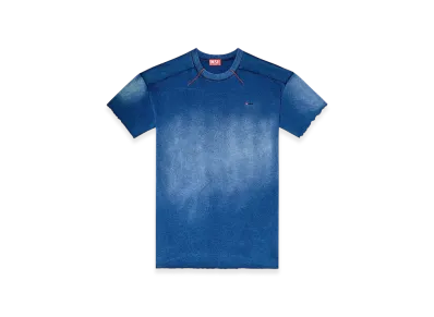 Diesel T-Crao-Boxt Faded T-Shirt With Micro Logo "Blue"