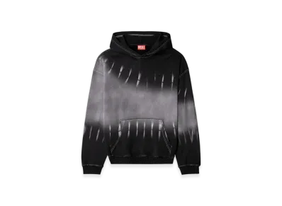 Diesel S-Boxt-Hood-R2 Tie-Dyed Hoodie With Logo Print "Black"