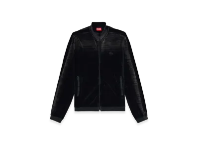Diesel S-Olock-Band Faded Velvet Track Jacket "Black"