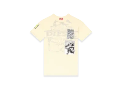 Diesel T-Boxt-Slits-R8 T-Shirt With Patch Detail "White"