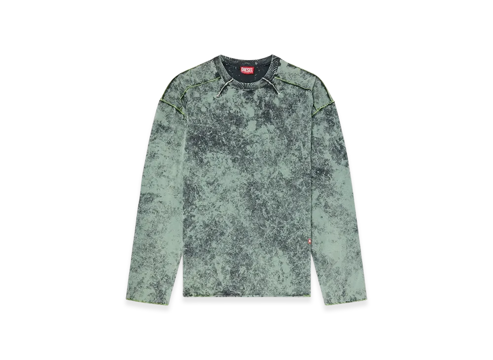 Diesel T-Crahor-LS-R1 Treated Long-Sleeve T-Shirt "Green"