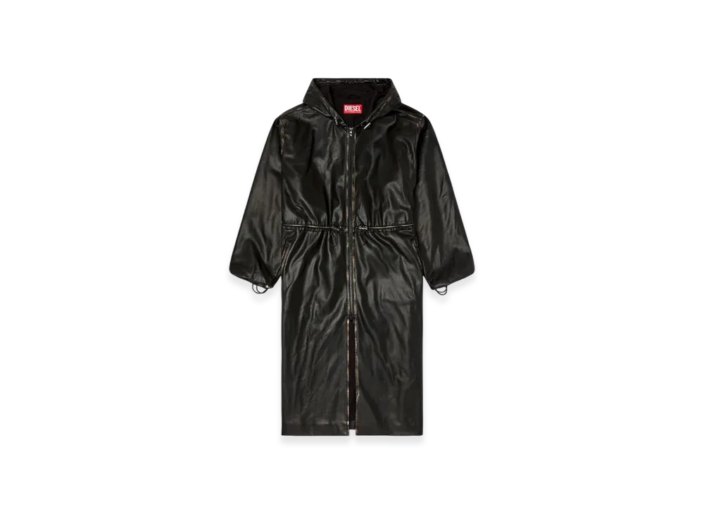 Diesel G-Lary Distressed Utilitarian Hooded Coat "Black"