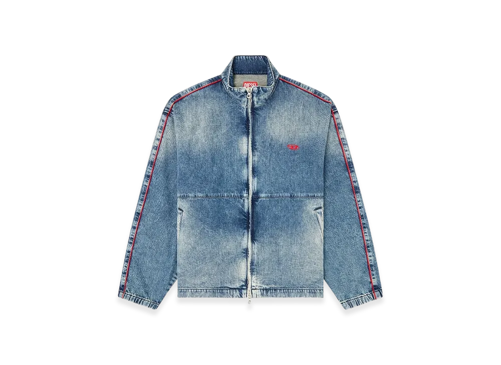 Diesel D-Krap-S2 Denim Jacket With Red Piping "Blue"