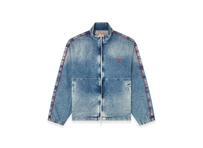 Diesel D-Krap-S2 Denim Jacket With Red Piping "Blue"
