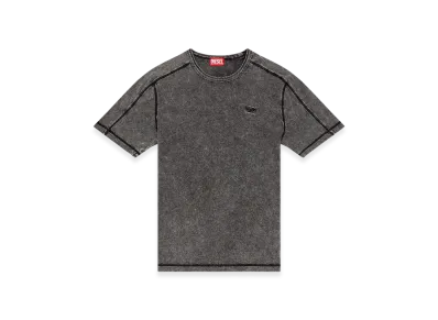 Diesel T-Adjind Denim-Look Jersey T-Shirt "Dark Gray"