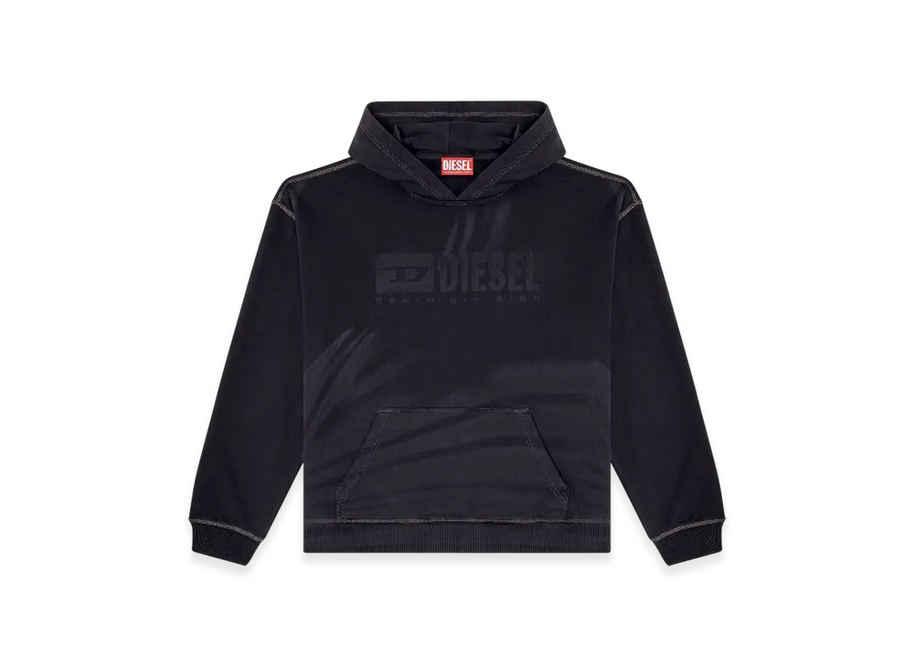 Diesel S-Boxt-Hood-R9 Laser Faded Logo Hoodie "Black"