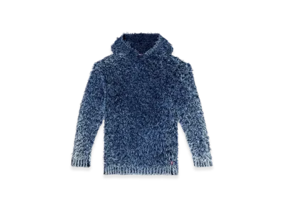 Diesel K-Dave Textured Knit Hoodie "Blue"