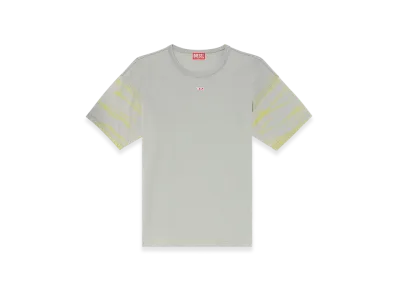 Diesel T-Adjust-R23 T-Shirt With Spray Effect "Gray"