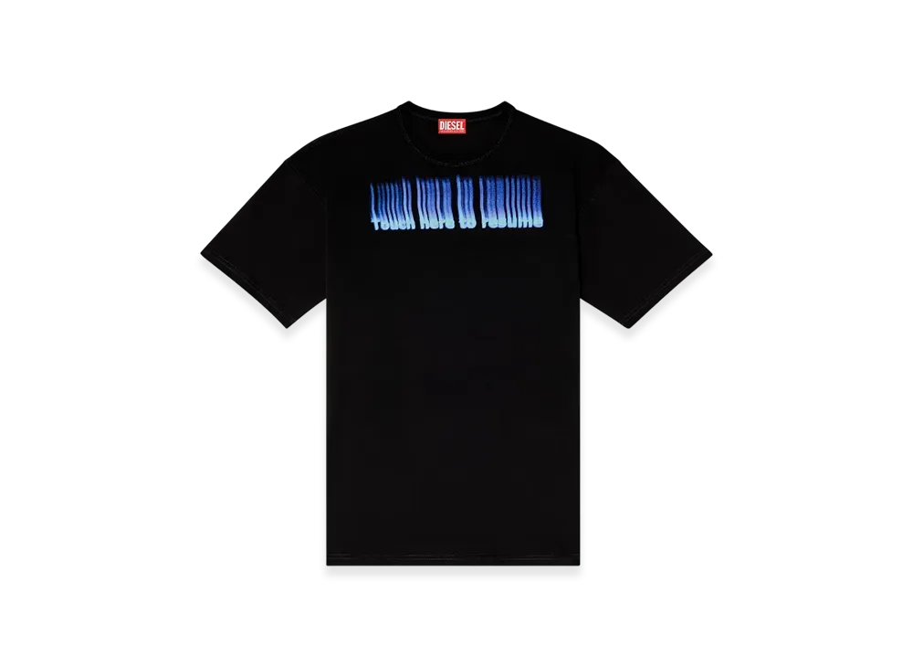 Diesel T-Boxt-R14 T-Shirt With Slogan Print "Black"