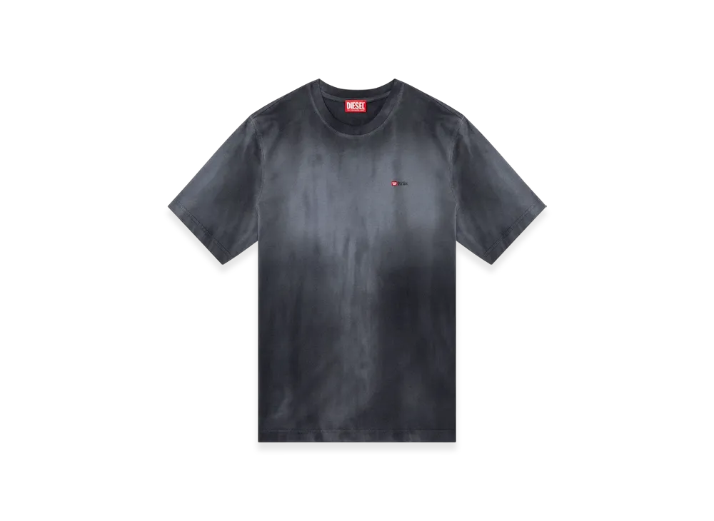 Diesel T-Adjust-R15 Faded T-Shirt With Micro Logo Embroidery "Black"