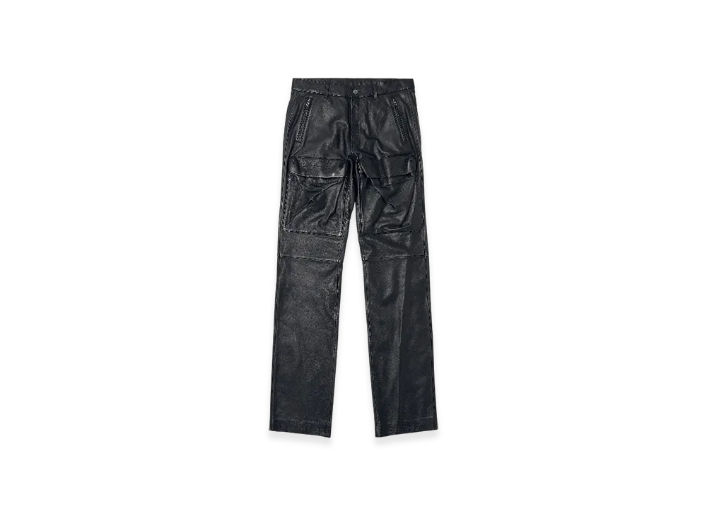Diesel P-Gast Leather Pants With Utility Pockets "Black"
