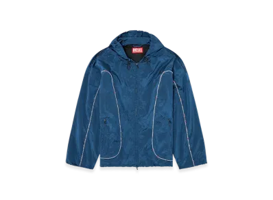 Diesel J-Antheit Windbreaker With Destroyed Piping "Blue"