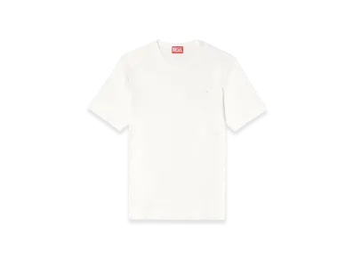 Diesel T-Adjust-Slits-R17 T-Shirt With Tonal Logo Embroidery "White"