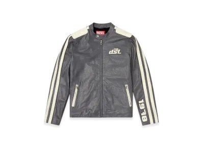 Diesel L-Pop Biker Jacket In Perforated Leather "Black"