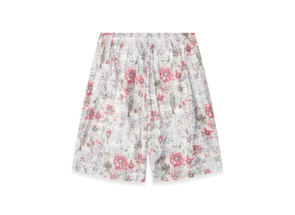 Diesel P-Leys Acetate Shorts With Floral Print "Blue Pink"