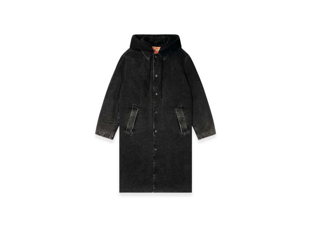 Diesel D-Jako-S Hybrid Coat In Denim And Jersey "Black"