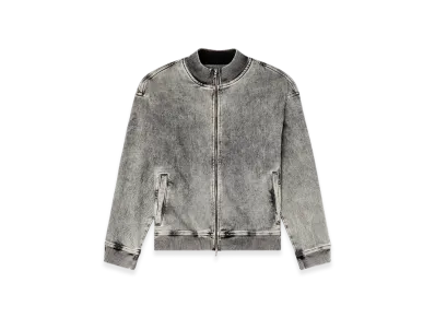 Diesel D-Carly-S Track Track Denim Zip-Up Sweater With Oval D "Dark Gray"