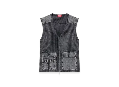 Diesel K-Margie Utility Vest With Contrast PaneLS "Dark Gray"