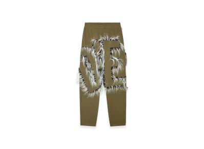 Diesel P-Bimy-Fur Track Pants With Hairy-Trim Logo "Military Green"