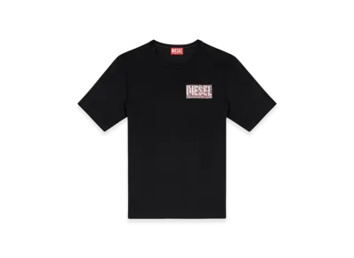 Diesel T-Adjust-R19 T-Shirt With Gabardine Patch Logo "Black"