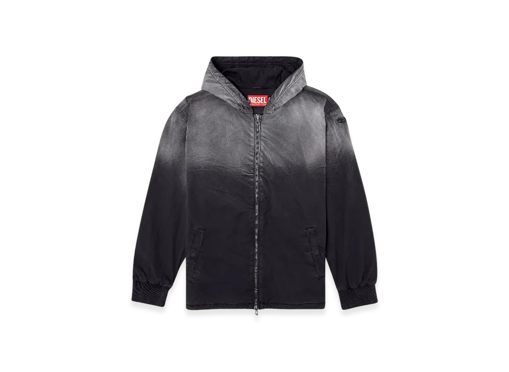 Diesel J-Ade Faded Hooded Harrington Jacket "Black"