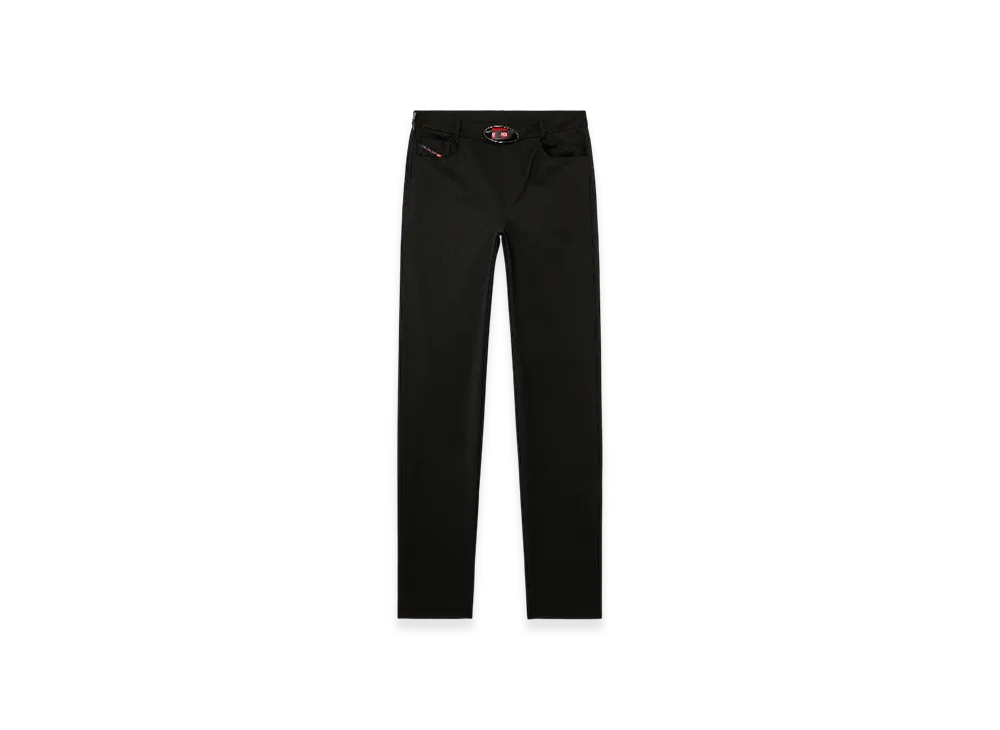 Diesel P-Dmax Wool Blend Pants With D Buckle Waistband "Black"