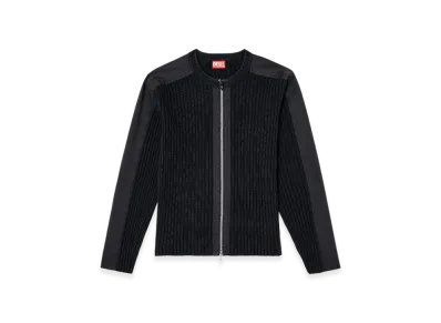 Diesel K-Matty Zipped Cardigan With Utilitarian PaneLS "Black"