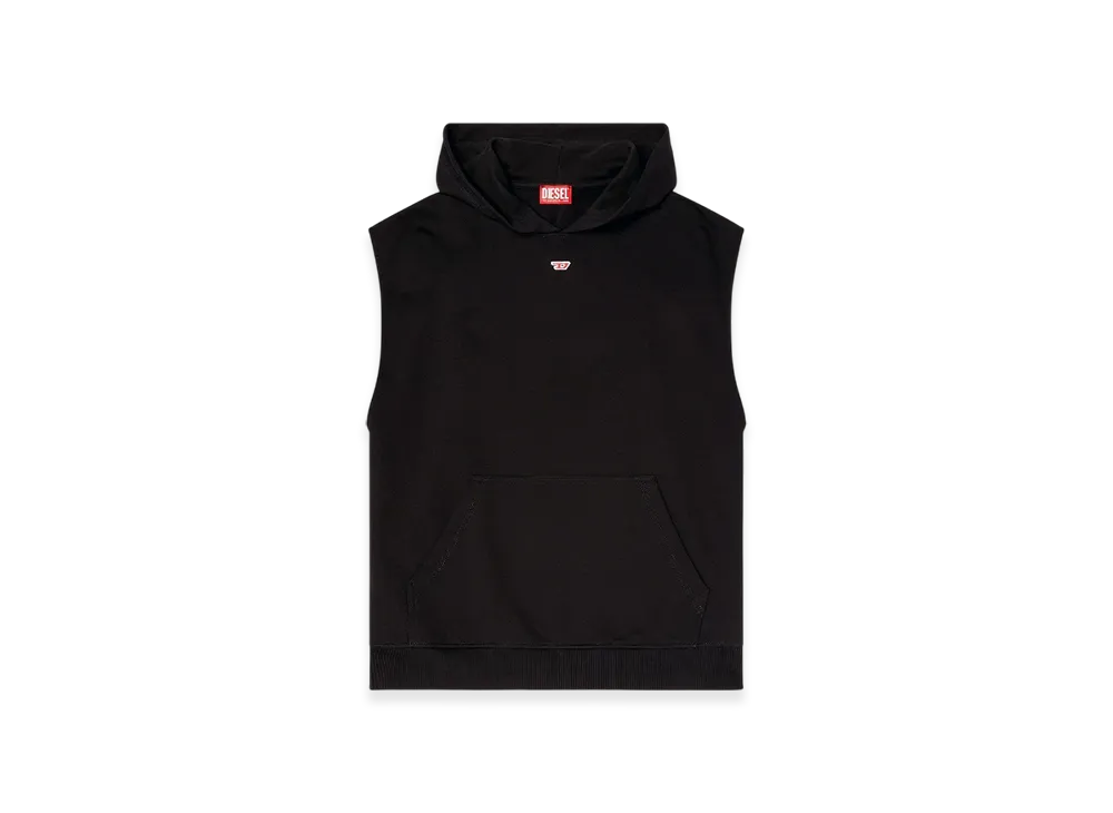 Diesel S-Boxt-Sl-D Sleeveless Hoodie With D Logo "Black"